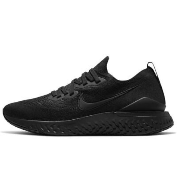 Nike Epic React Flyknit 2 Low Top Womens Running Shoe Black Size 11
